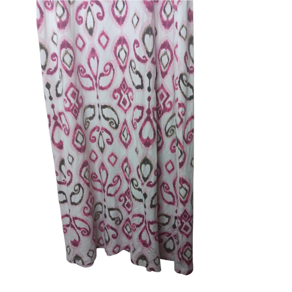 Fresh Produce Pink Abstract Print Sleeveless Maxi Dress L Made in USA - Picture 6 of 12